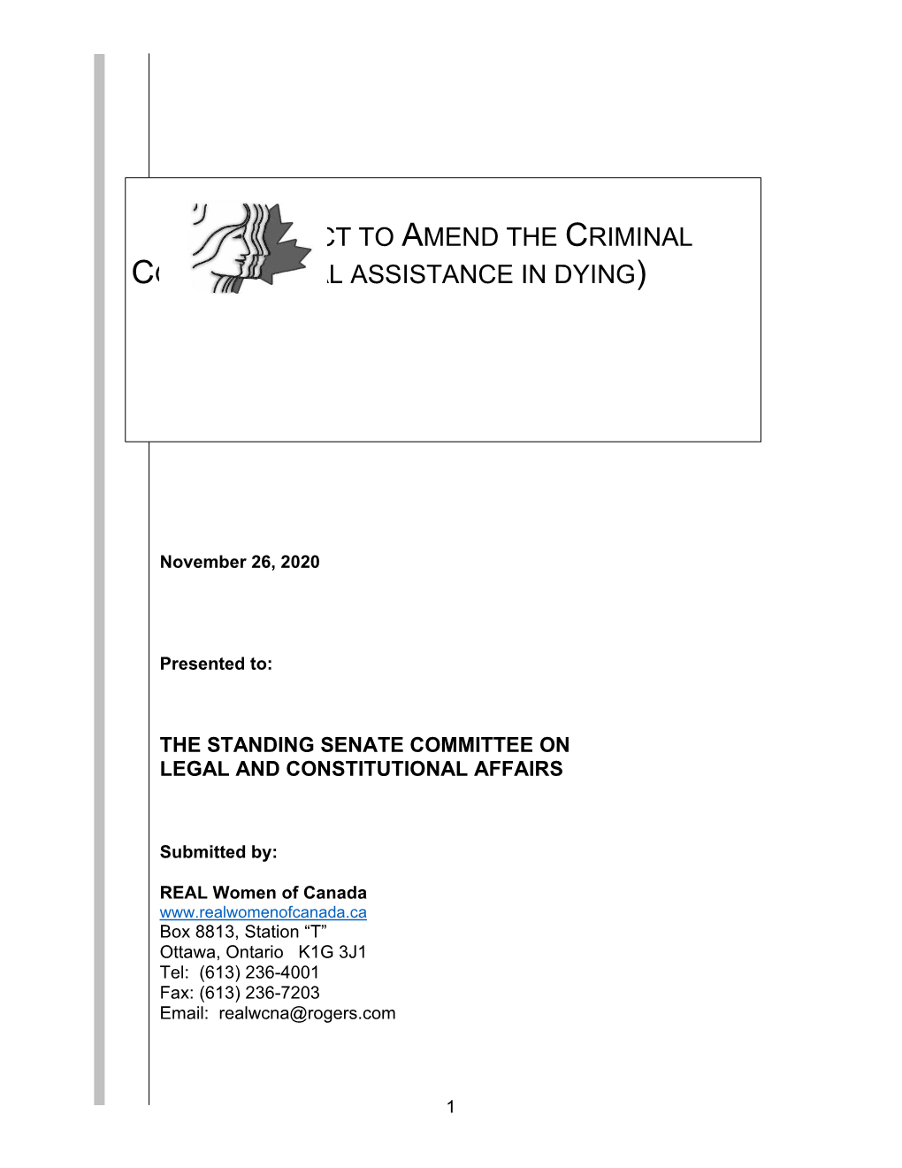C-7 an Act to Amend the Criminal Code