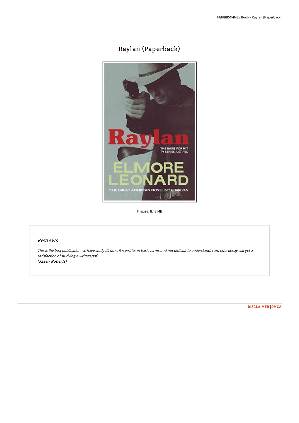 Download Kindle / Raylan (Paperback)
