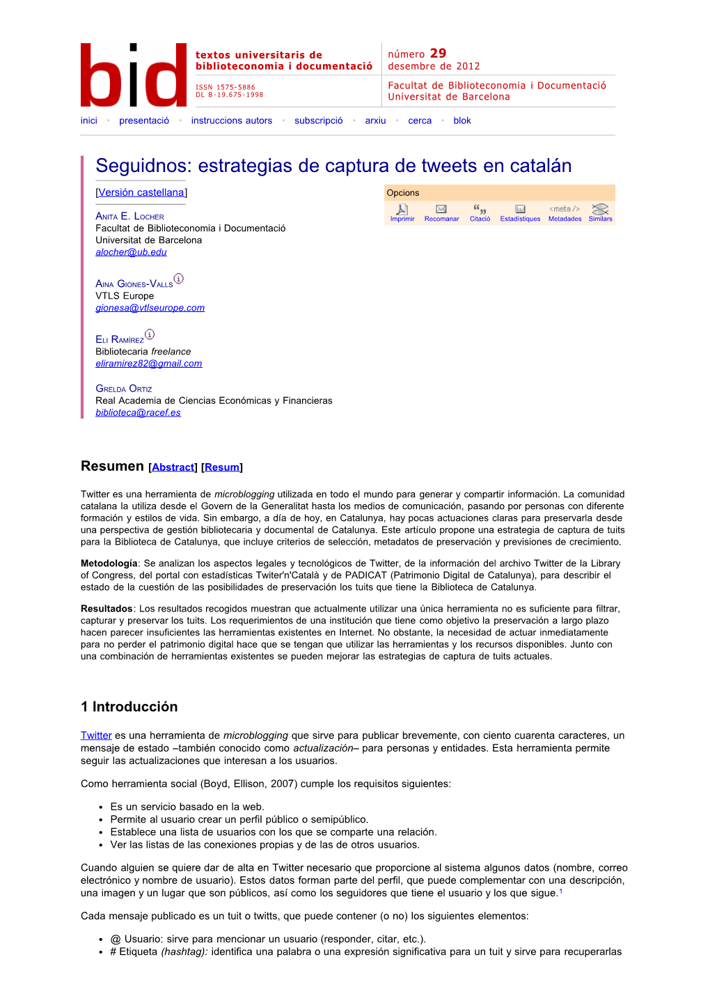 Estrategias De Captura De Tweets En Catalán