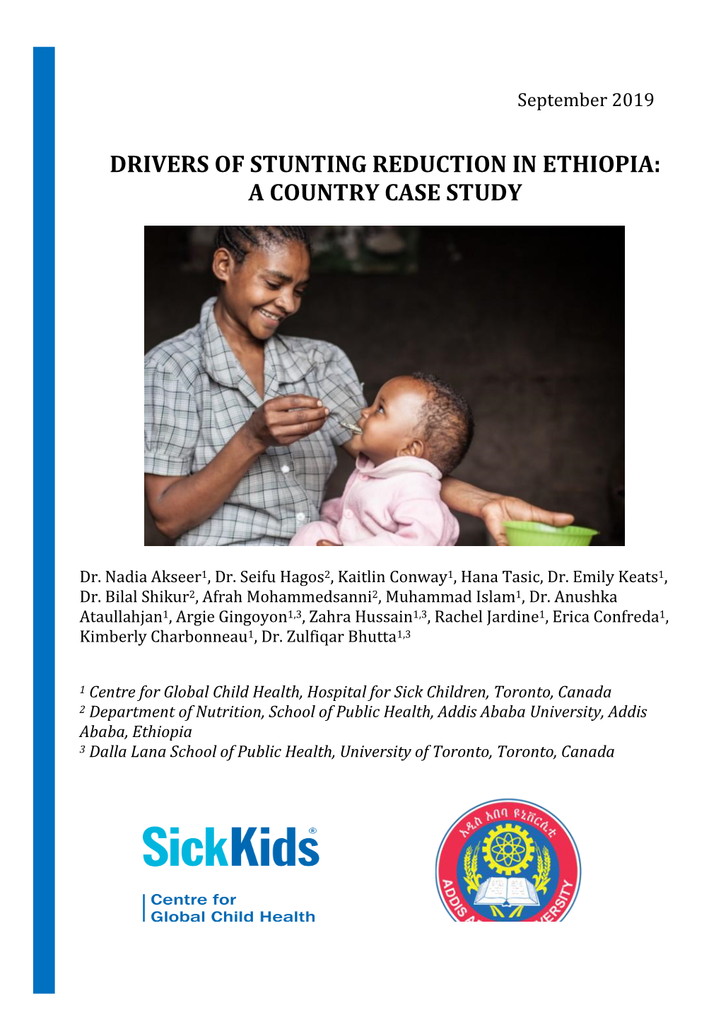 Drivers of Stunting Reduction in Ethiopia: a Country Case Study
