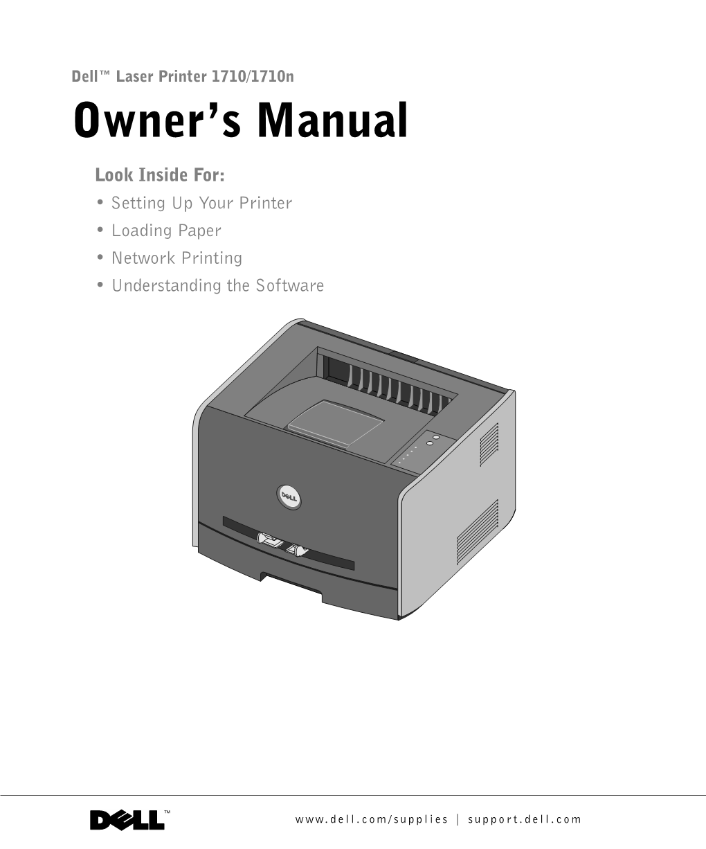 Dell™ Laser Printer 1710/1710N Owner's Manual