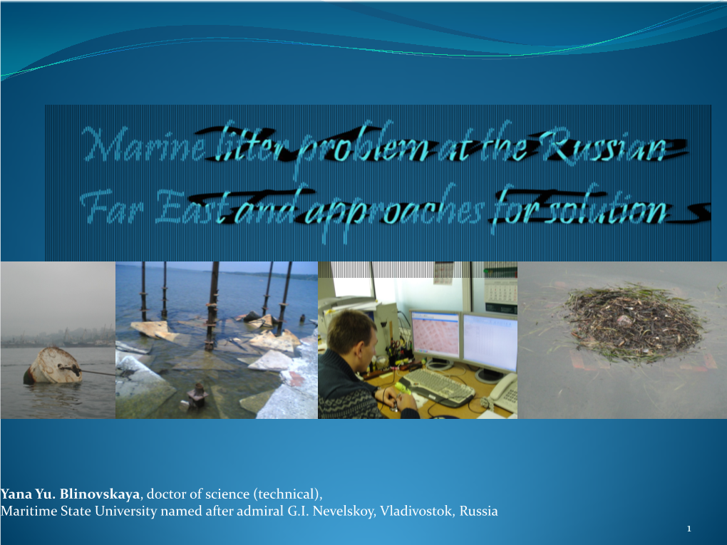 Marine Transport Ecological Problems in Russian Federation