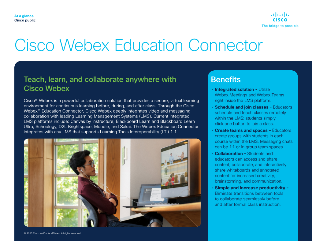 Cisco Webex Education Connector At-A-Glance