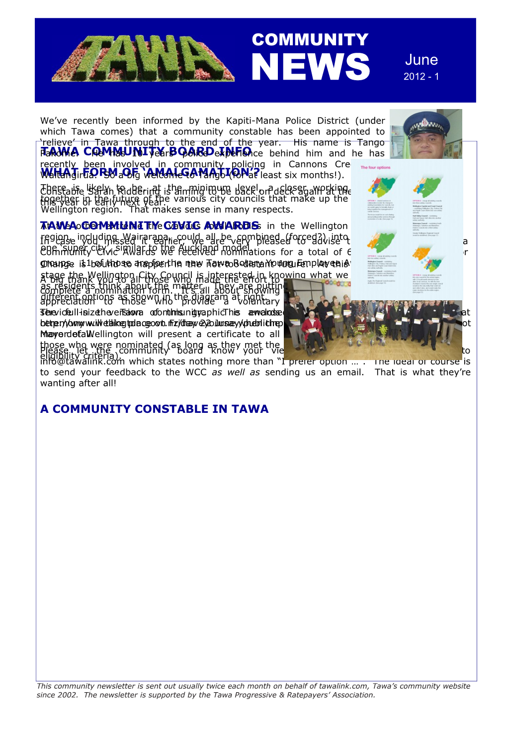 This Community Newsletter Is Sent out Usually Twice Each Month on Behalf of Tawalink.Com