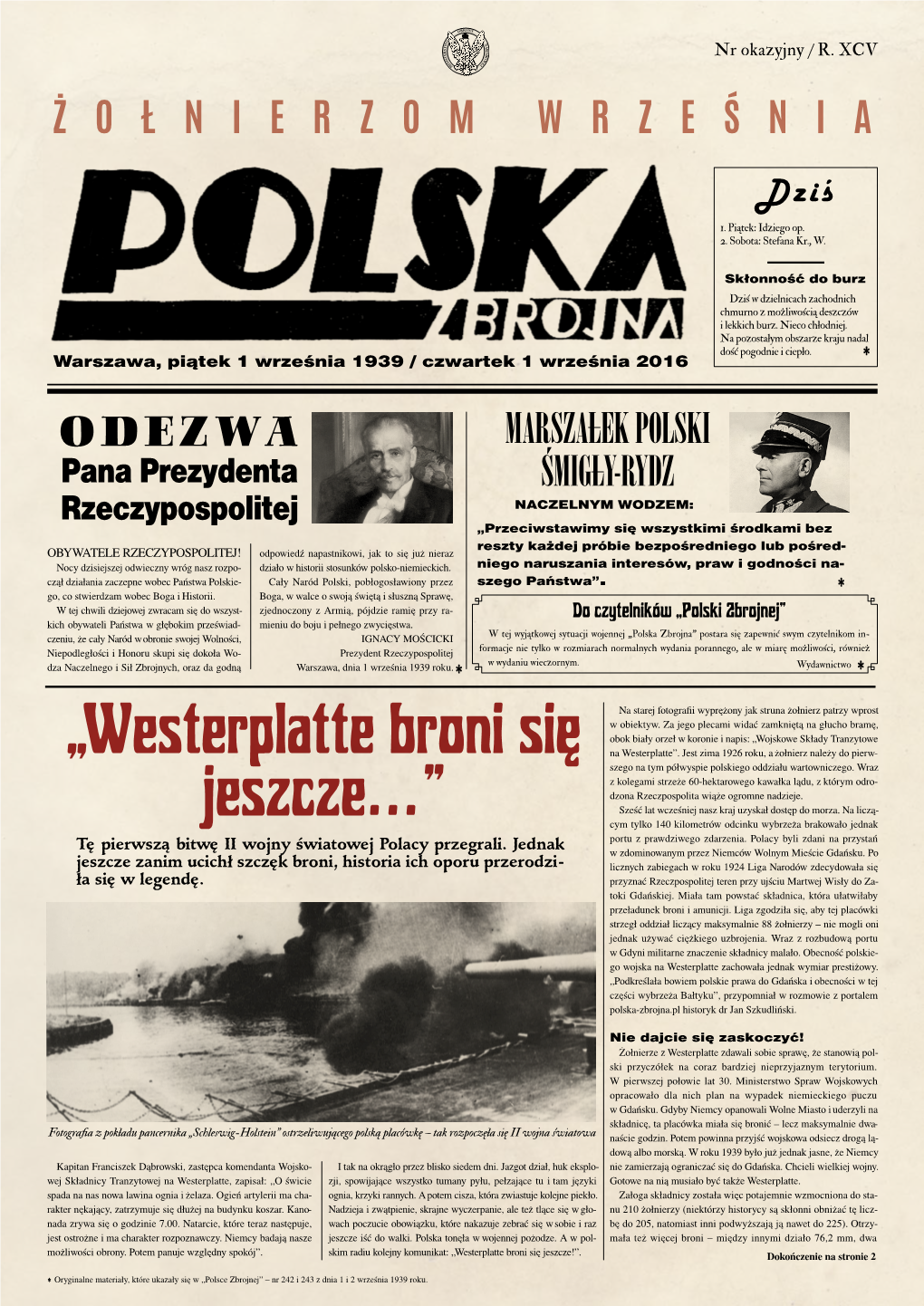 „Westerplatte Broni Się Jeszcze…”