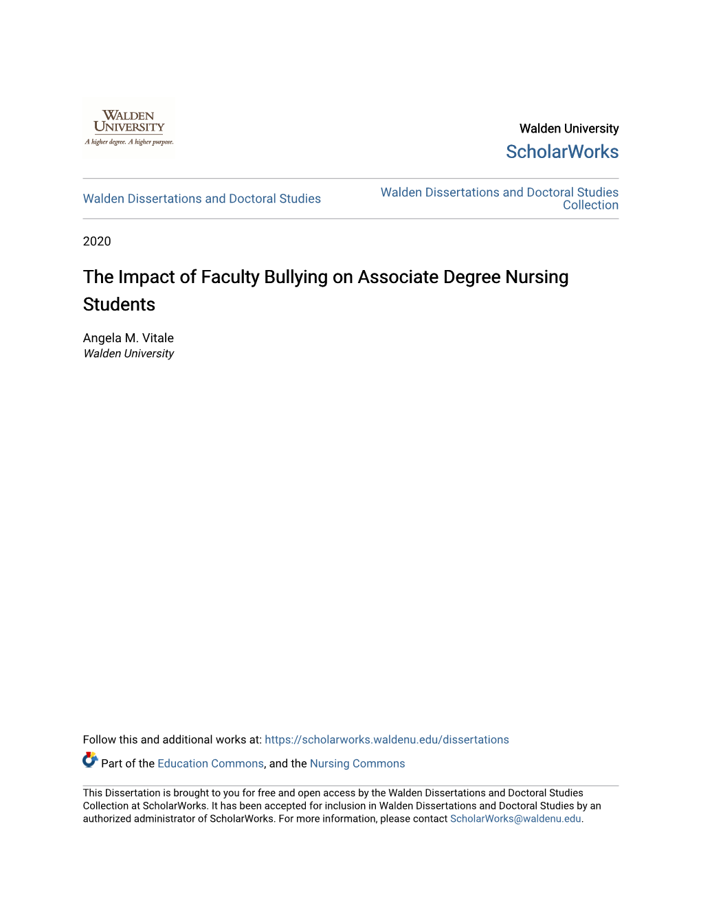 The Impact of Faculty Bullying on Associate Degree Nursing Students