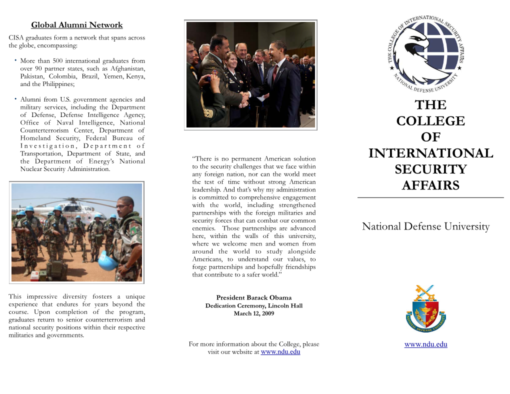 The College of International Security Affairs