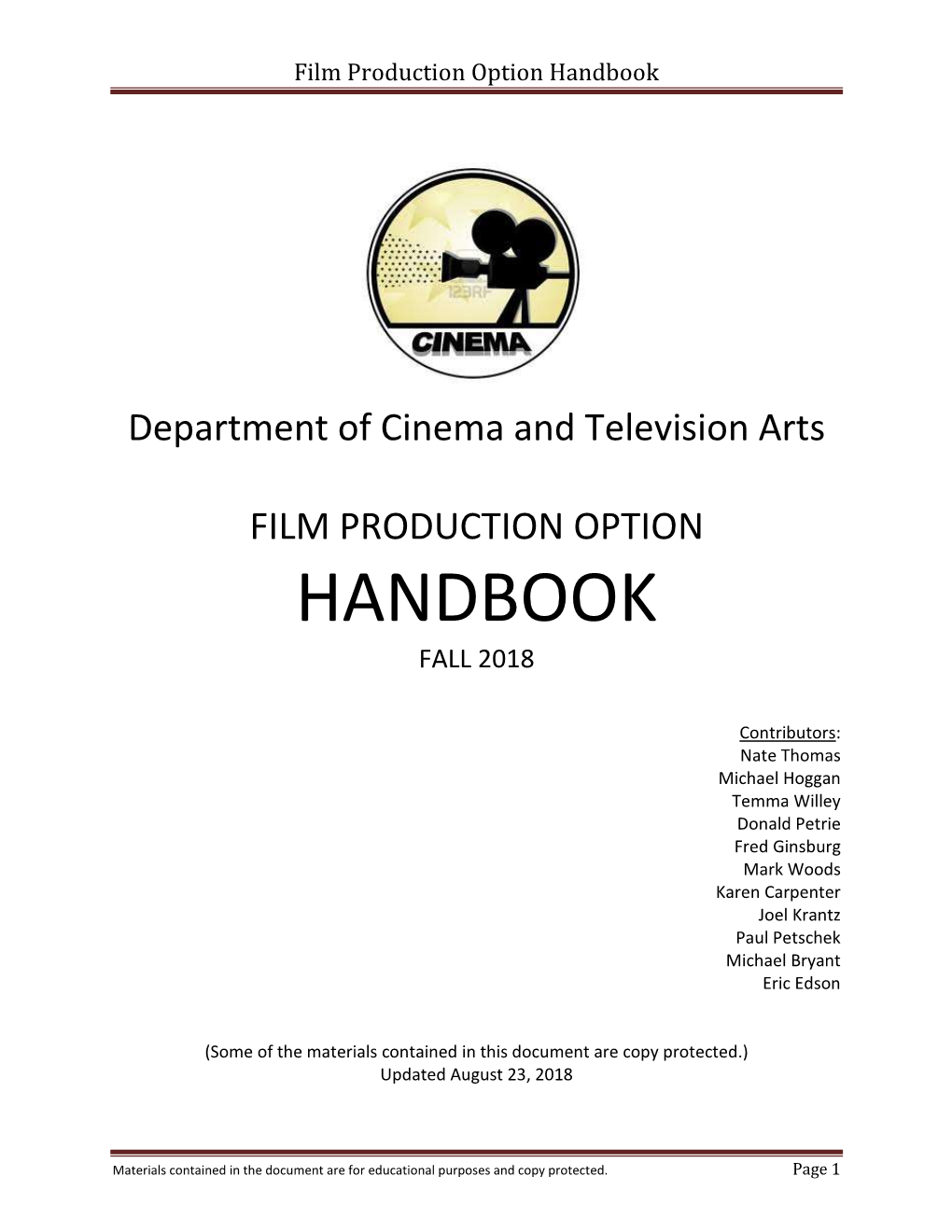 Film Production Option Handbook