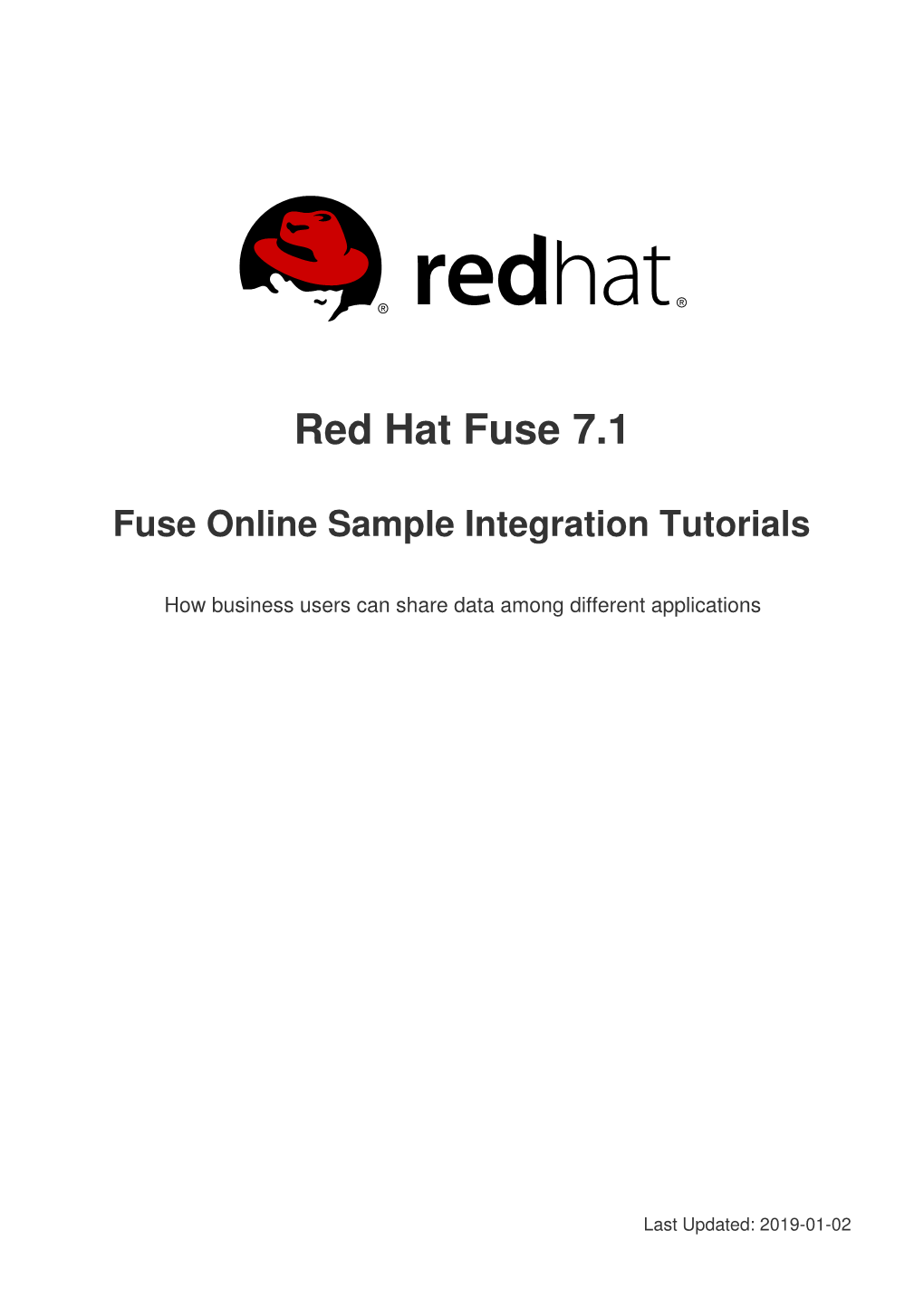 Red Hat Fuse 7.1 Fuse Online Sample Integration Tutorials