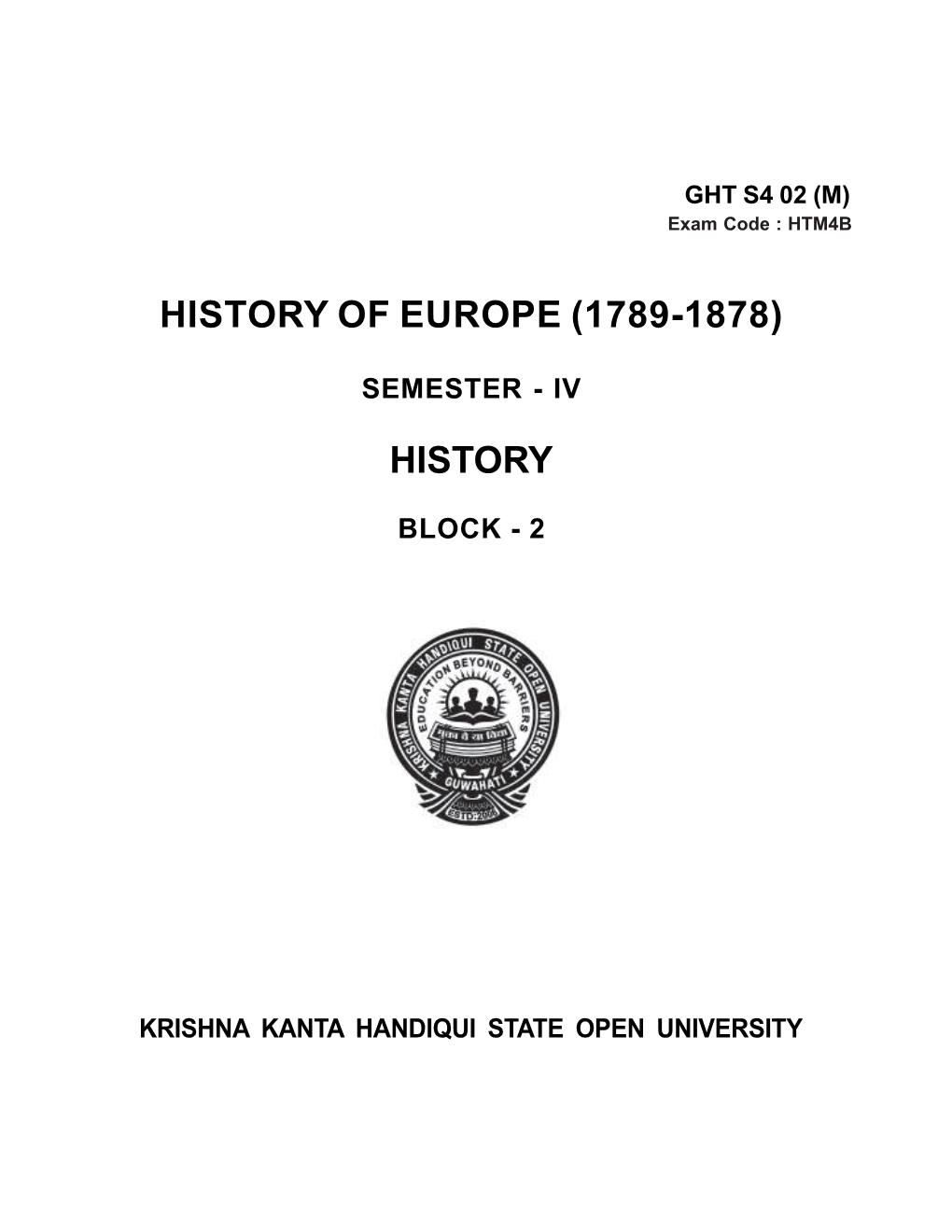 History of Europe (1789-1878) History