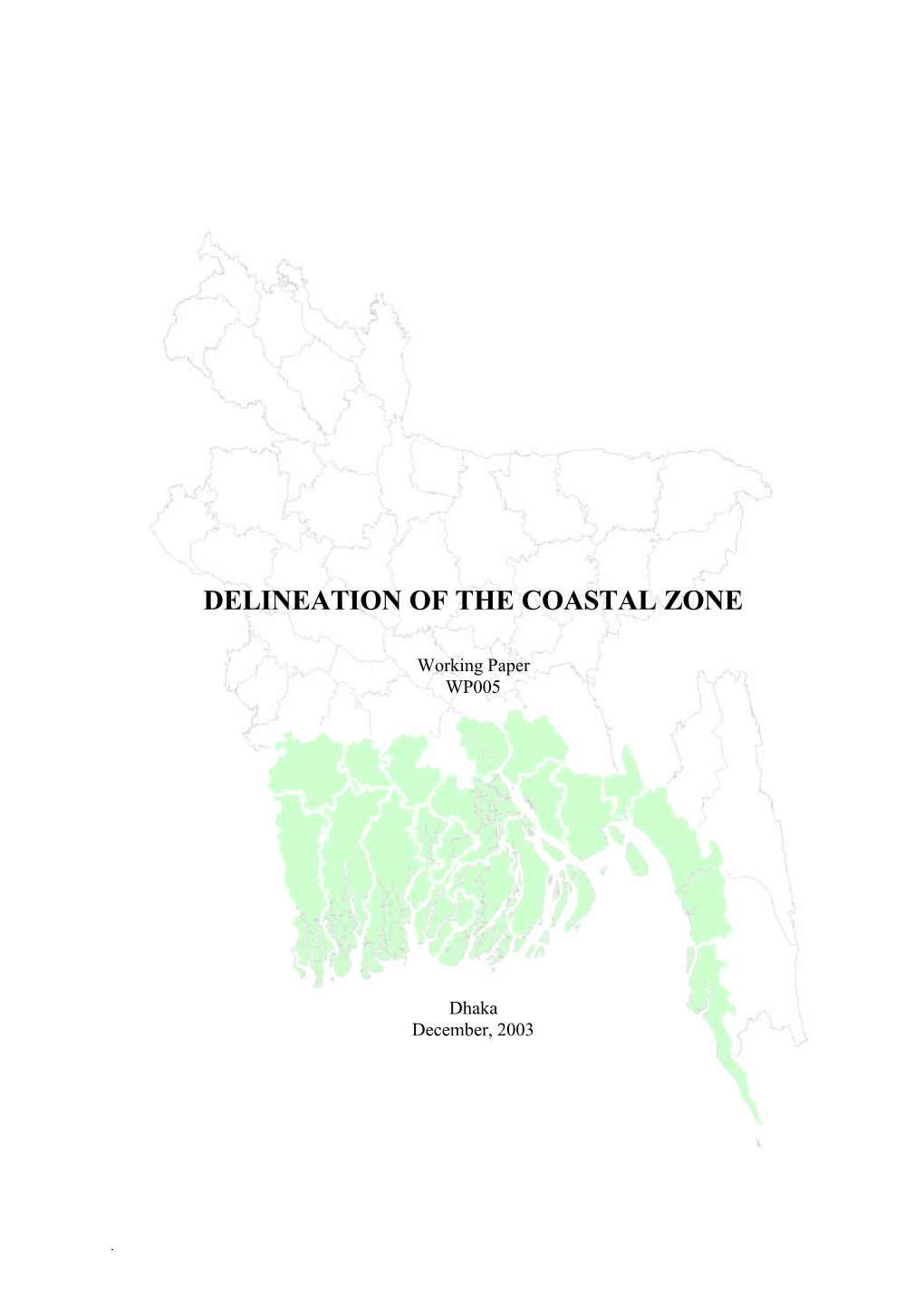 Delineation of the Coastal Zone