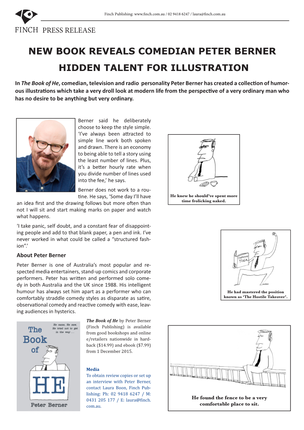 New Book Reveals Comedian Peter Berner Hidden Talent for Illustration