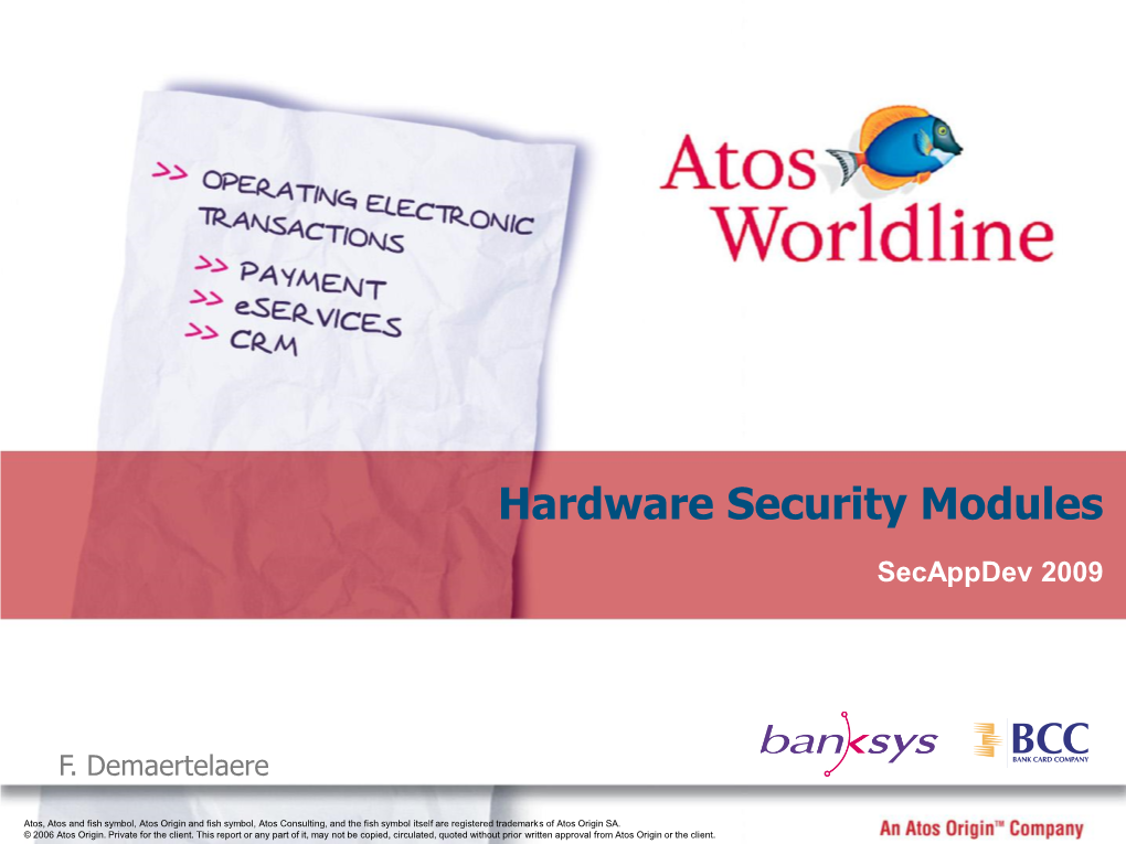 Hardware Security Modules