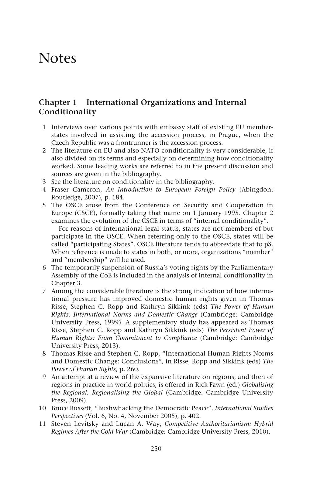 Chapter 1 International Organizations and Internal Conditionality