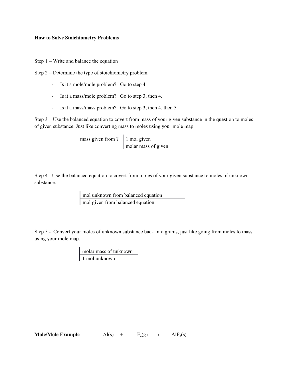 How to Solve Stoichiometry Problems