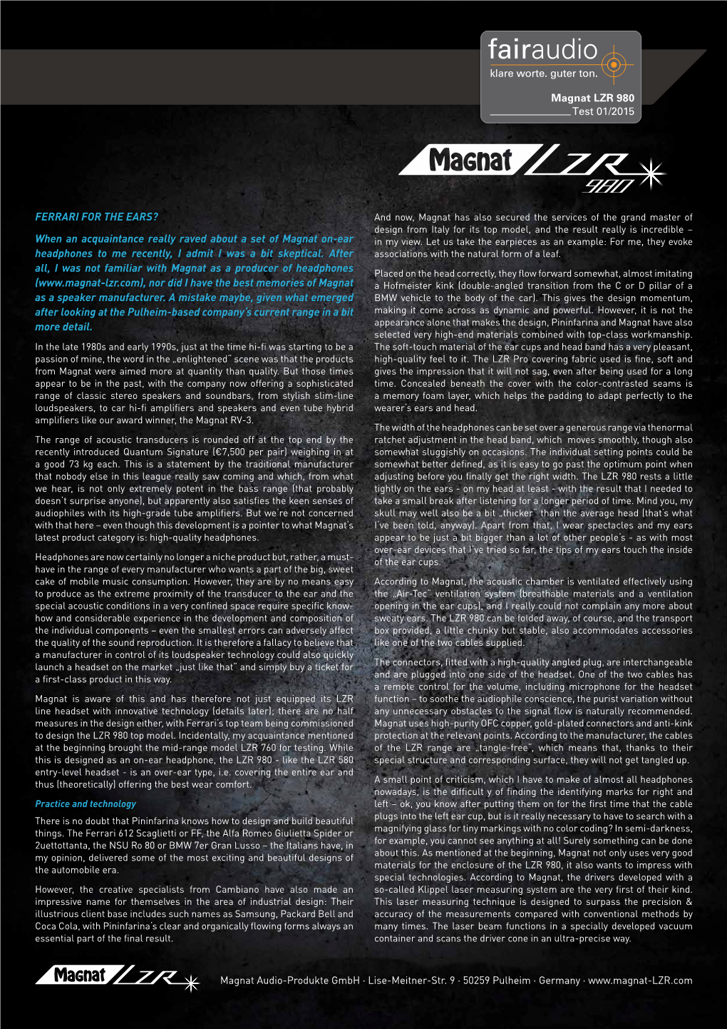 Magnat LZR 980 Review