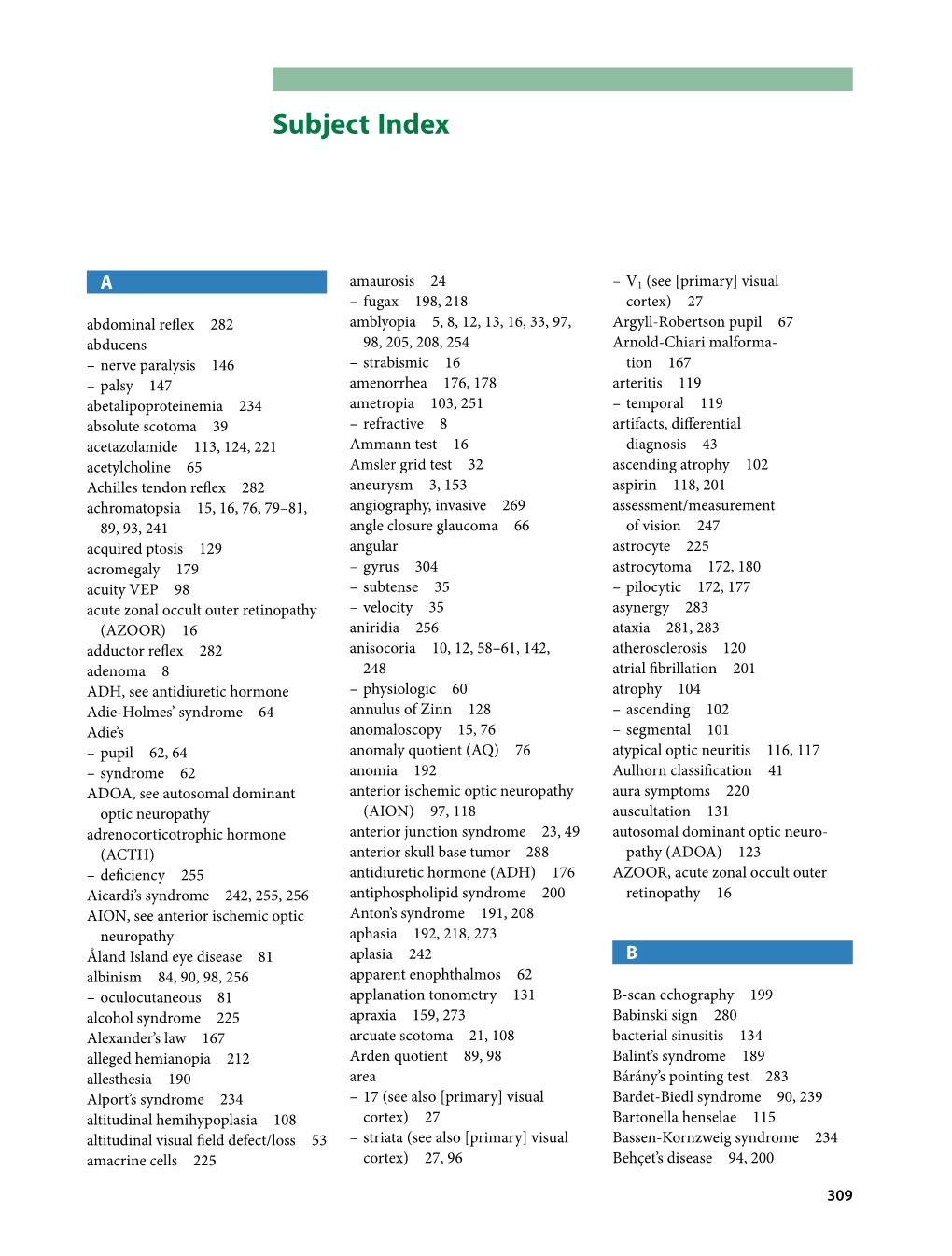 Subject Index