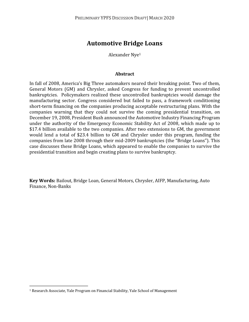 Automotive Bridge Loans