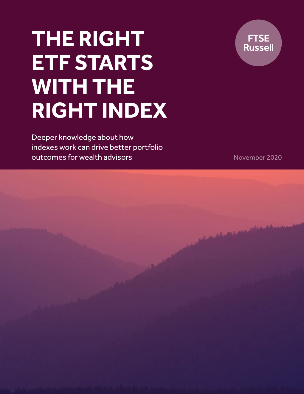 The Right Etf Starts with the Right Index