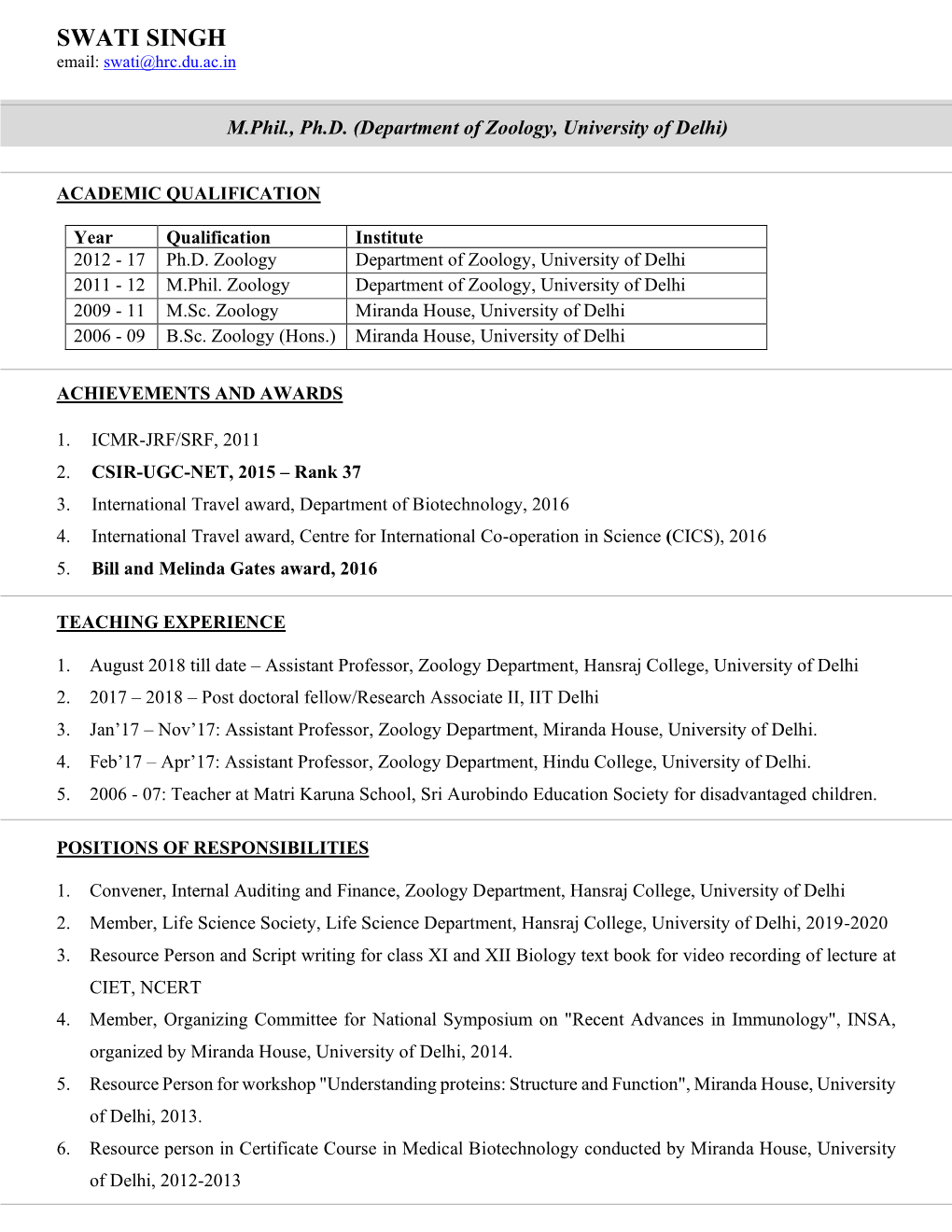 Curriculum Vitae