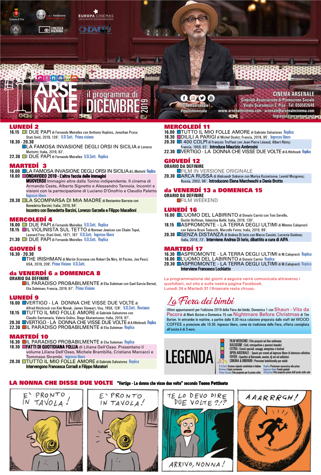 DICEMBRE 2019 #Multimonosala - Arsenale@Arsenalecinema.Com Ingresso Riservato Ai Soci