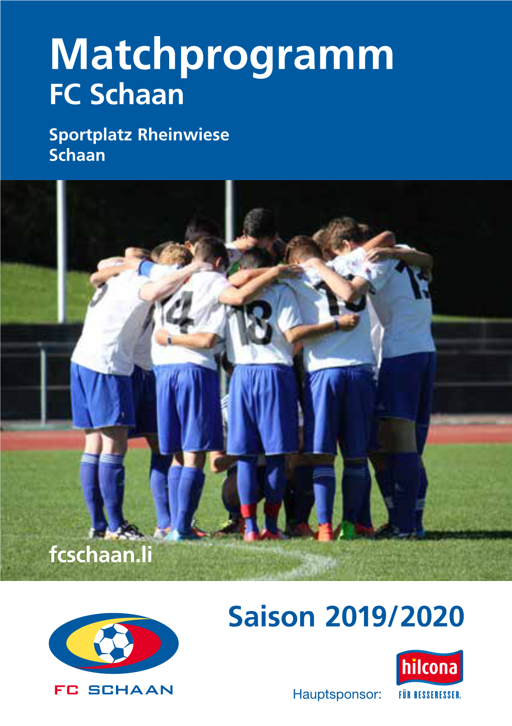 Matchprogramm FC Schaan Sportplatz Rheinwiese Schaan