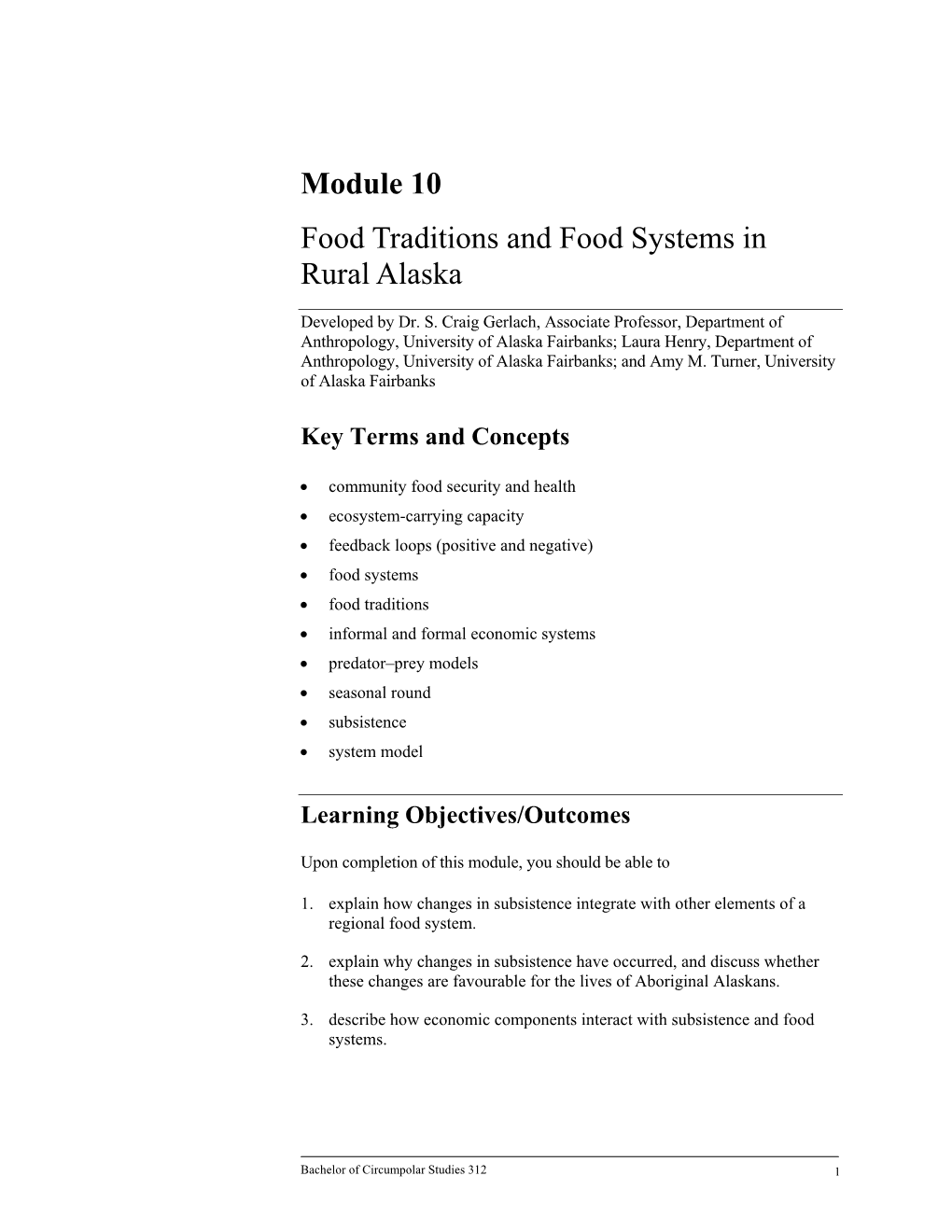 Module 10 Food Traditions and Food Systems in Rural Alaska