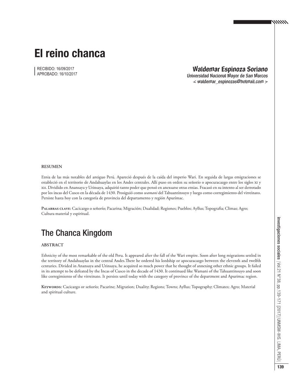 El Reino Chanca