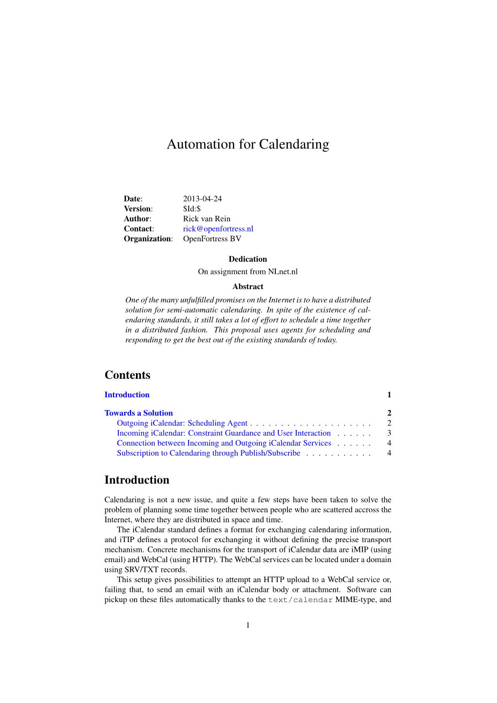 Automation for Calendaring