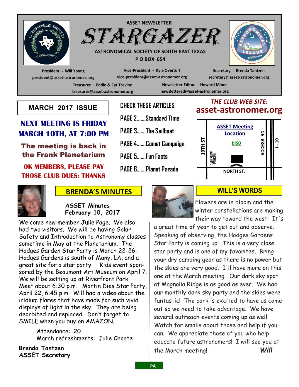 Stargazer Astronomical Society of South East Texas P O Box 654