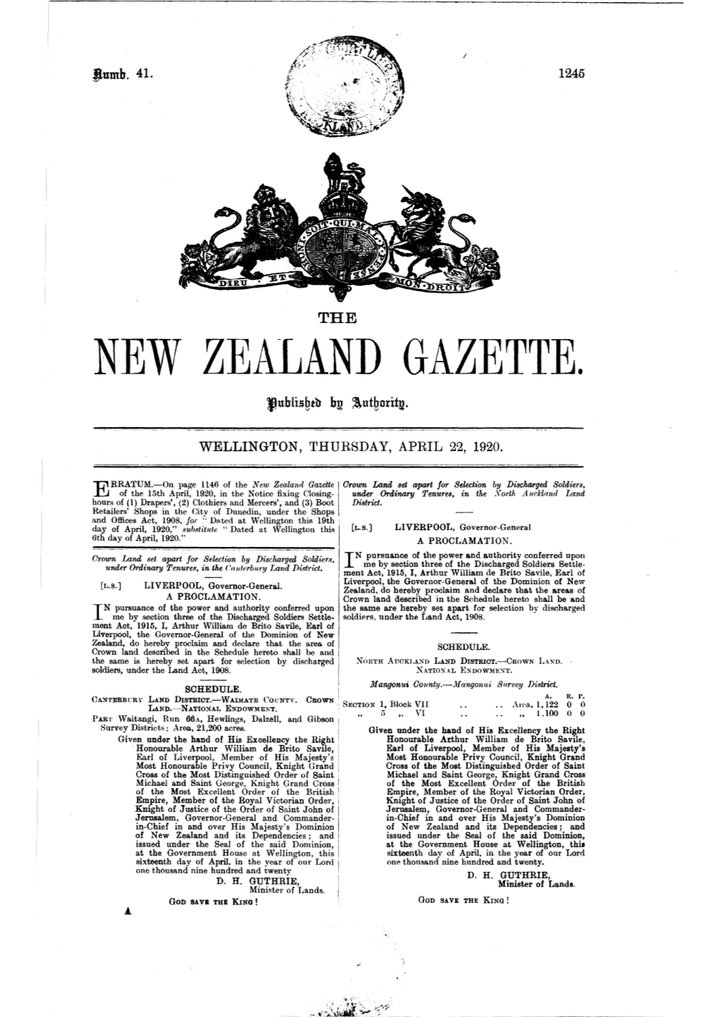 New Zealand Gazette