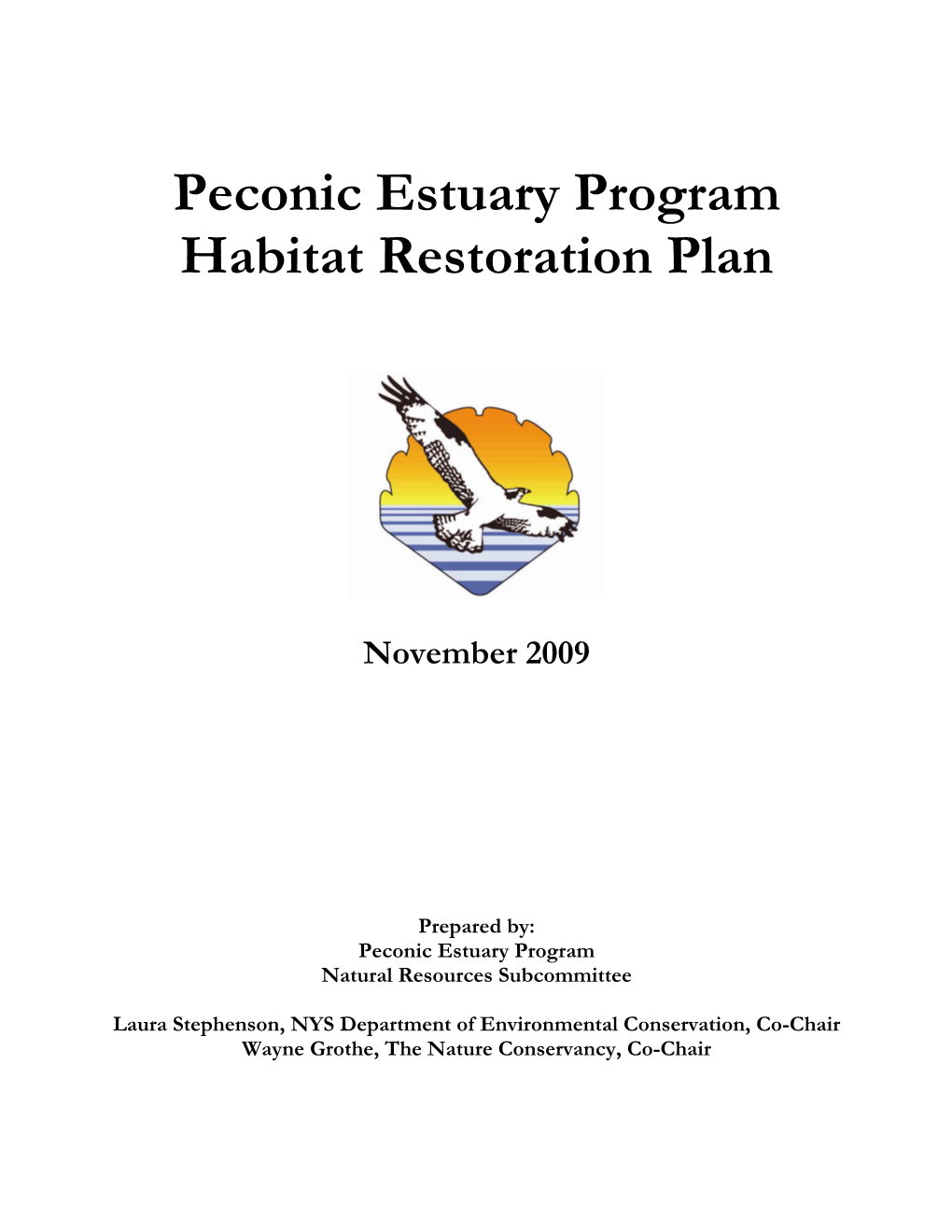 2009 Habitat Restoration Plan: Habitat Types