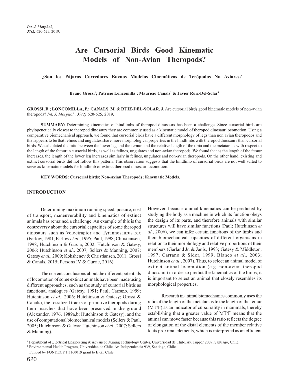 Are Cursorial Birds Good Kinematic Models of Non-Avian Theropods?