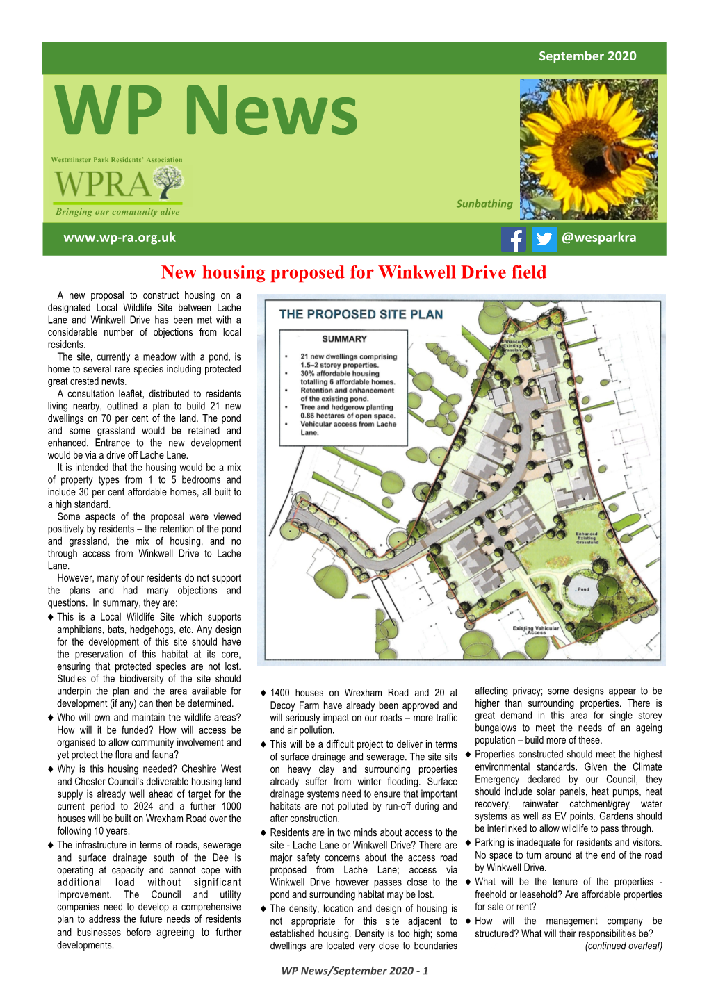 WP News Westminster Park Residents’ Association