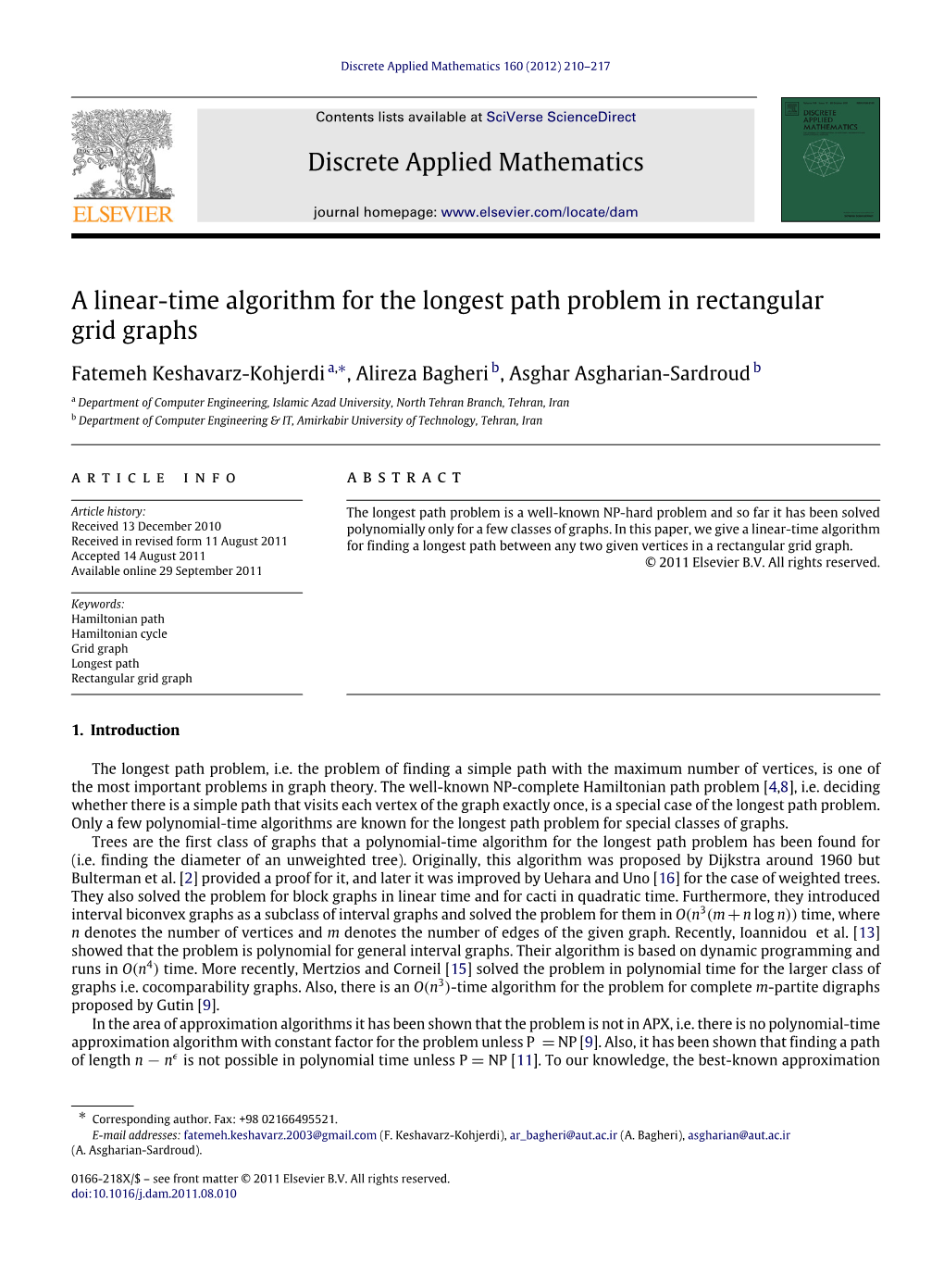 A Linear-Time Algorithm for the Longest Path Problem in Rectangular Grid Graphs