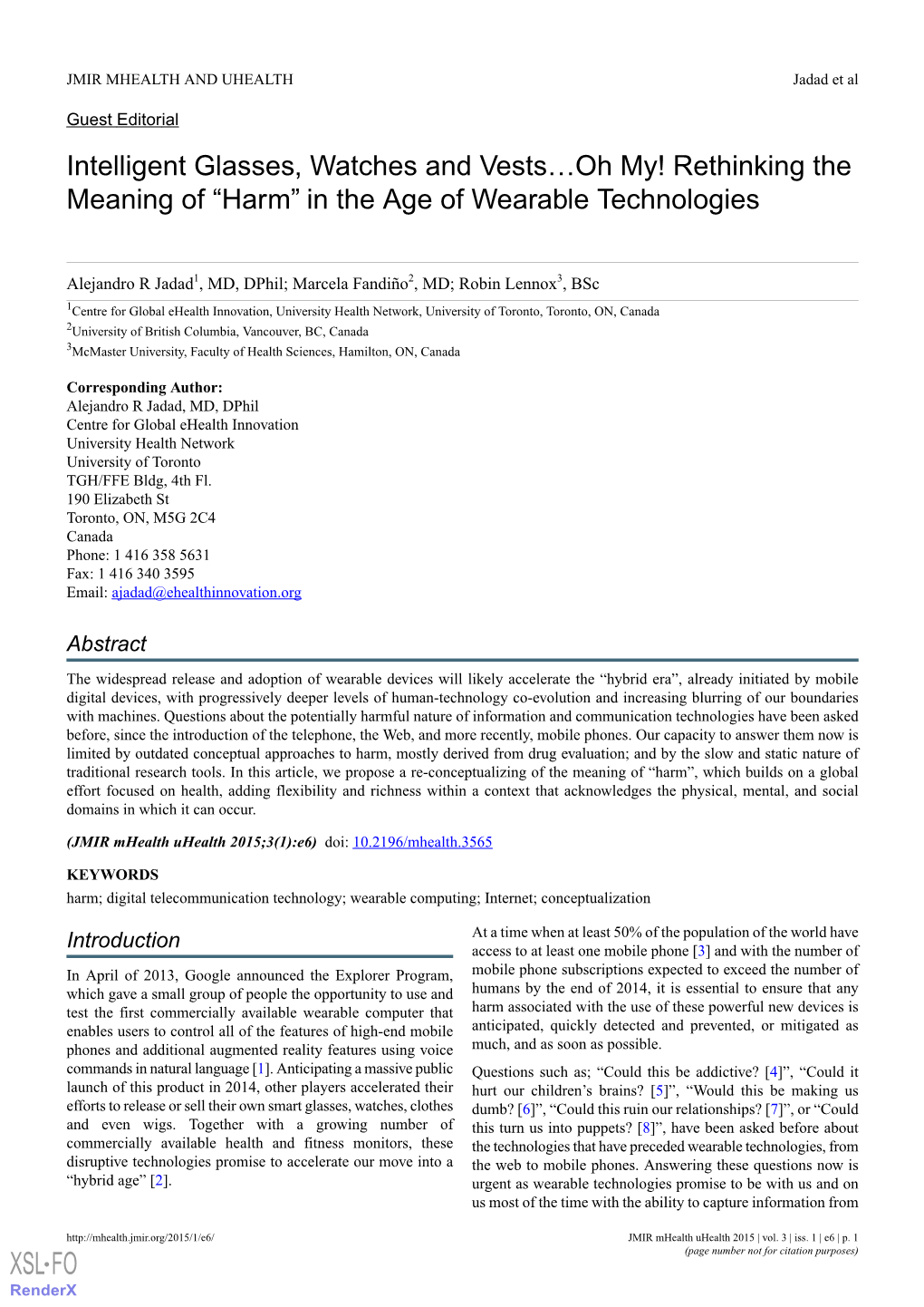 Intelligent Glasses, Watches and Vests… Oh My! Rethinking The