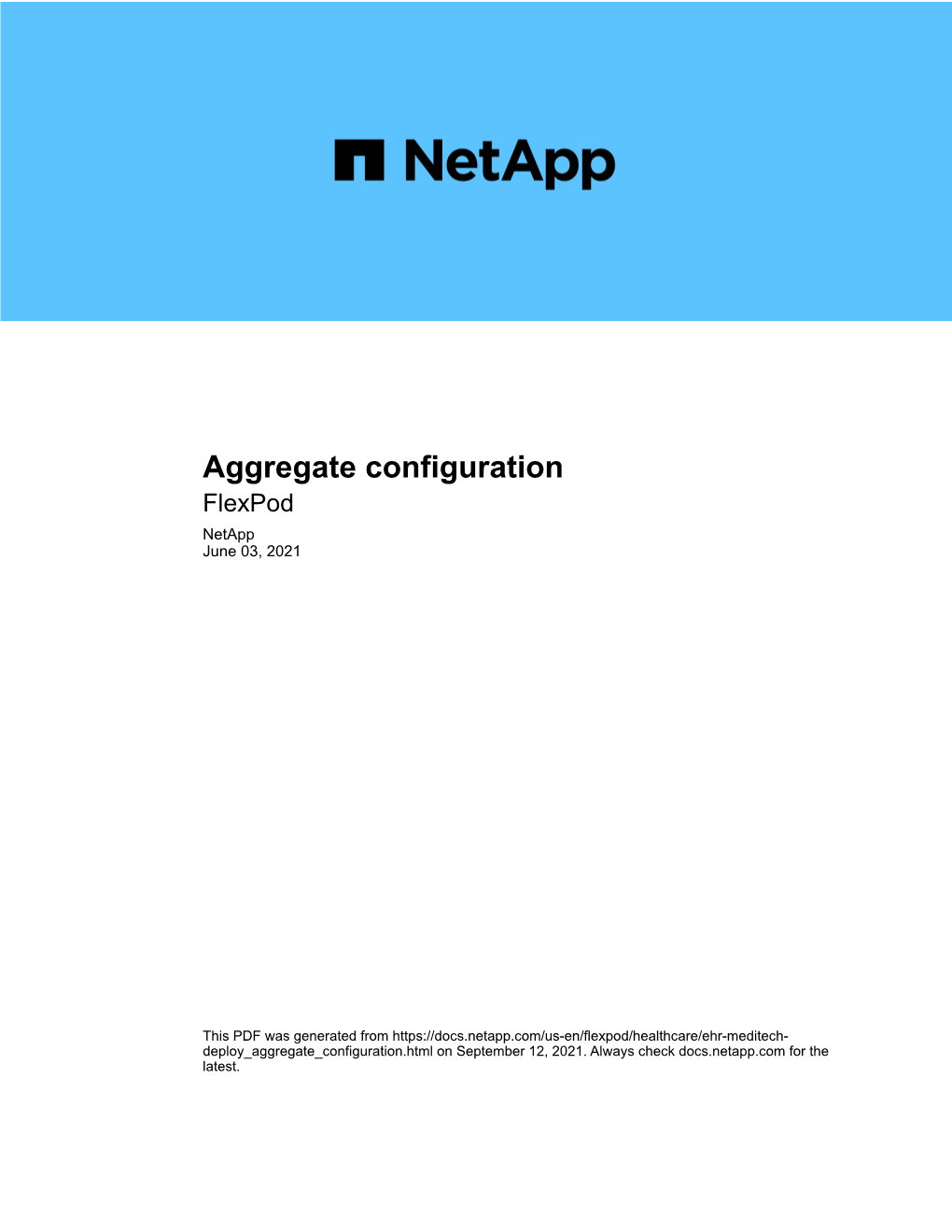 Aggregate Configuration : Flexpod