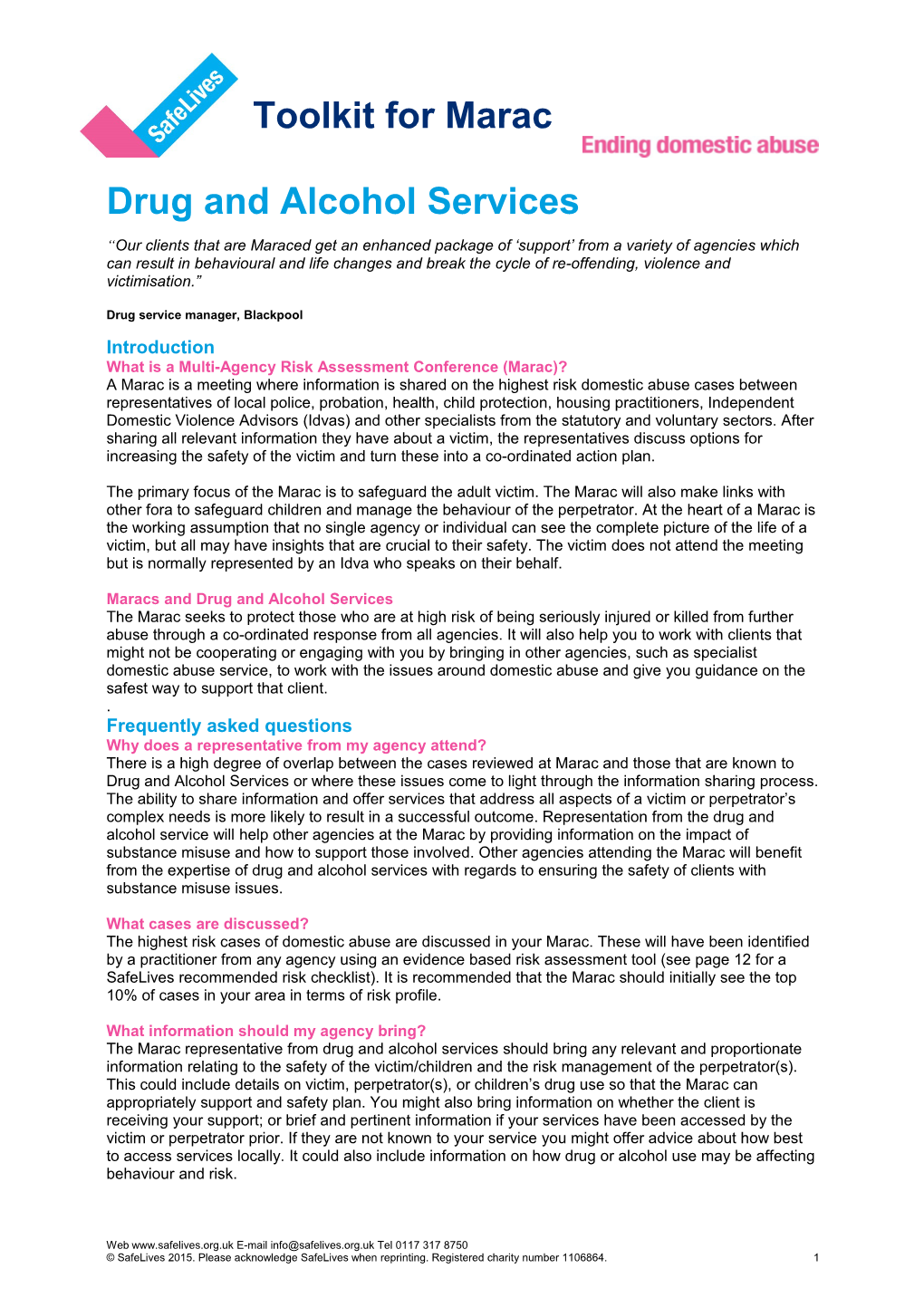 Drug and Alcohol Services