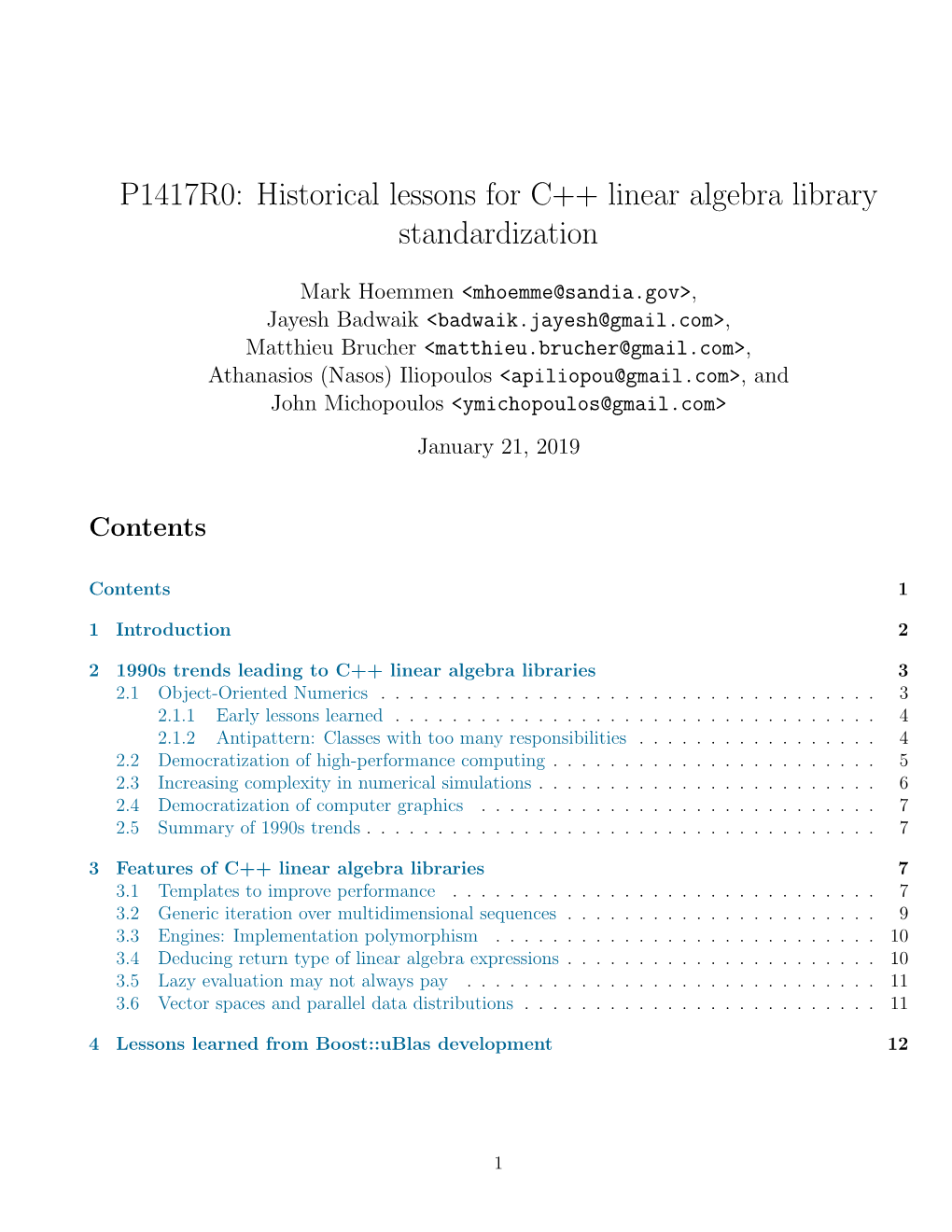 P1417R0: Historical Lessons for C++ Linear Algebra Library Standardization