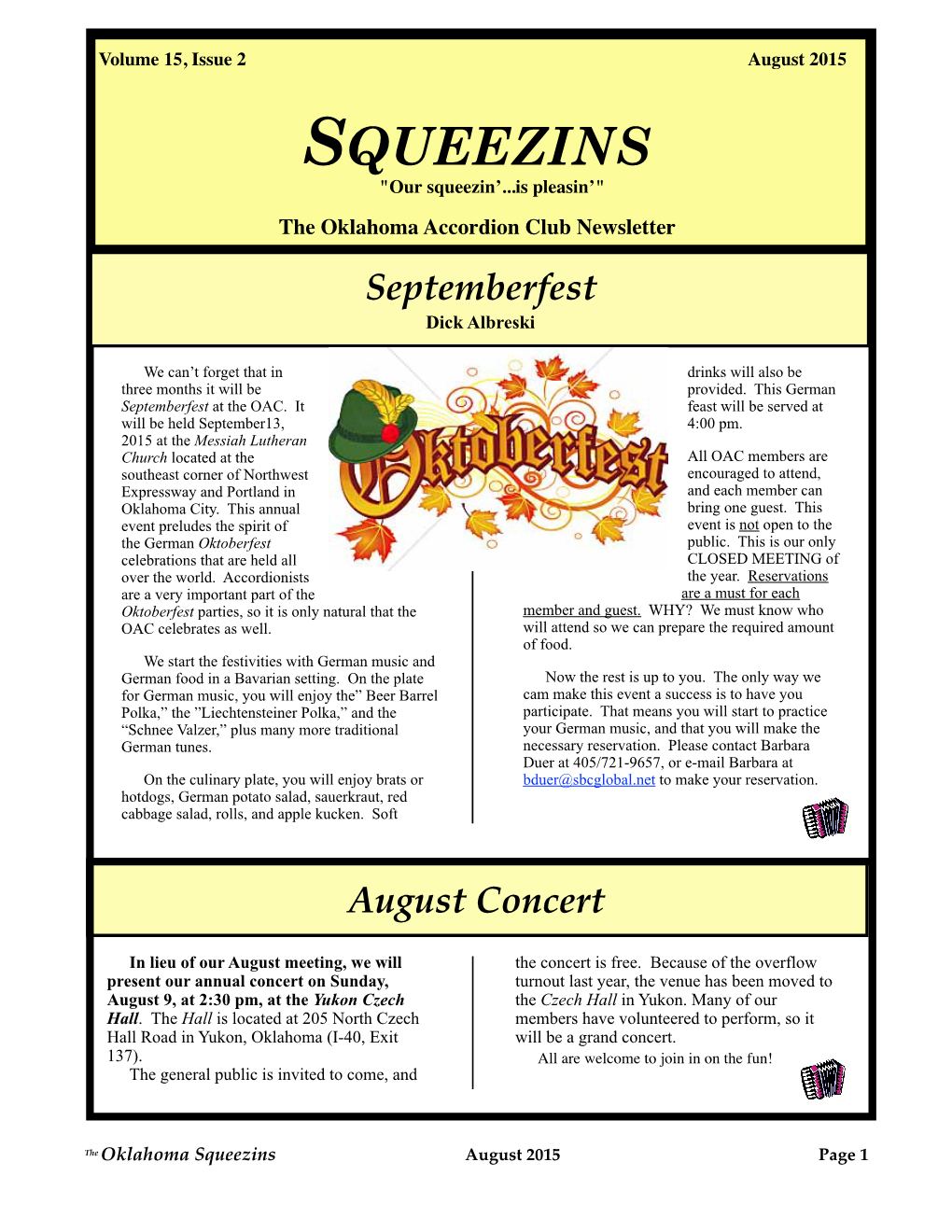 Squeezins August 2015