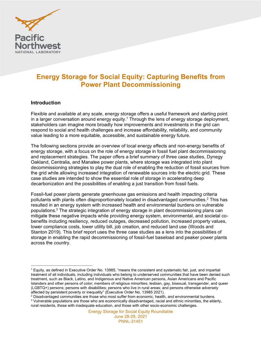 Energy Storage for Social Equity: Capturing Benefits from Power Plant Decommissioning