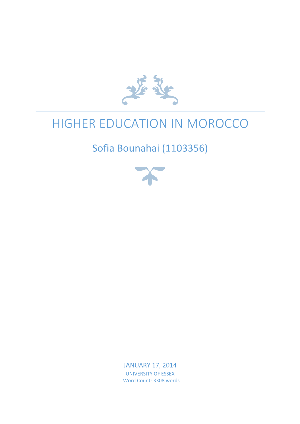 Higher Education in Morocco