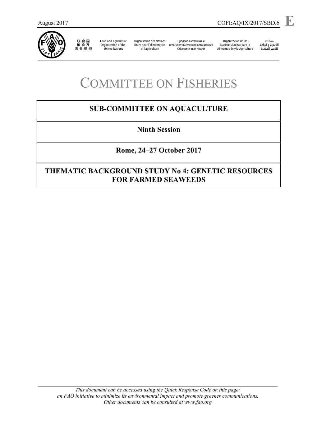 Committee on Fisheries