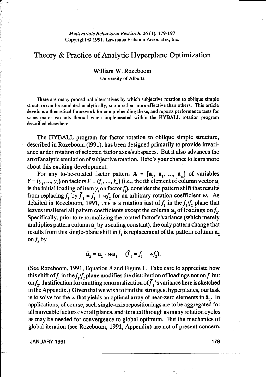 Theory & Practice of Analytic Hyperplane Optimization
