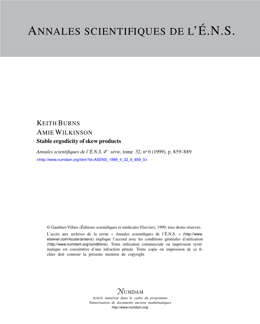 Stable Ergodicity of Skew Products