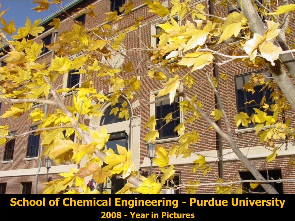 School of Chemical Engineering - Purdue University 2008 - Year in Pictures