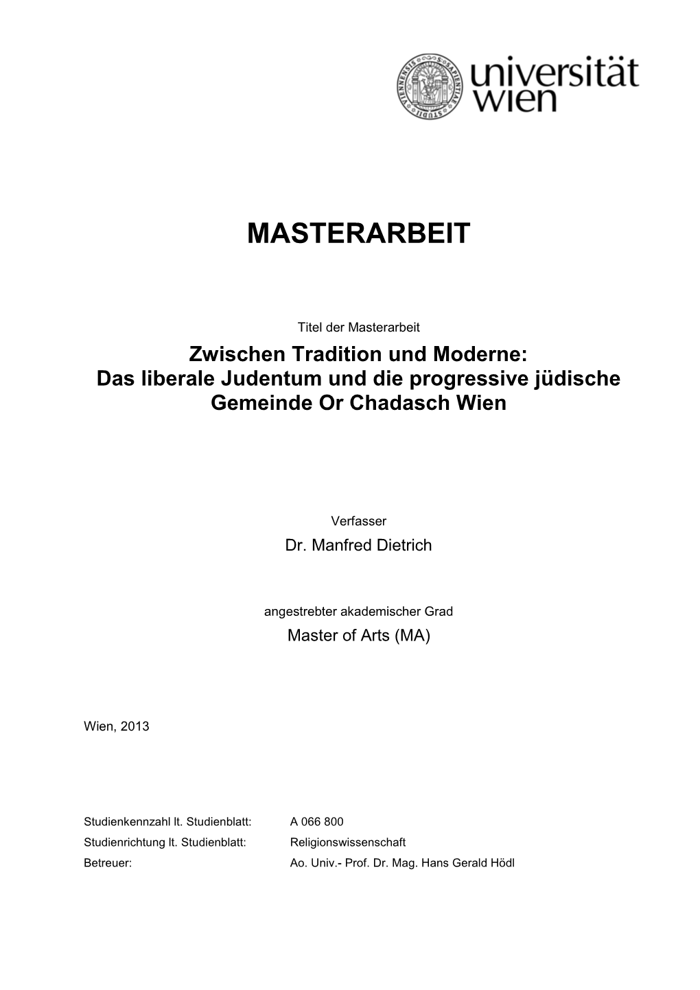 Das Liberale Judentum Und Die Progressive Jüdische Gemeinde Or Chadasch Wien