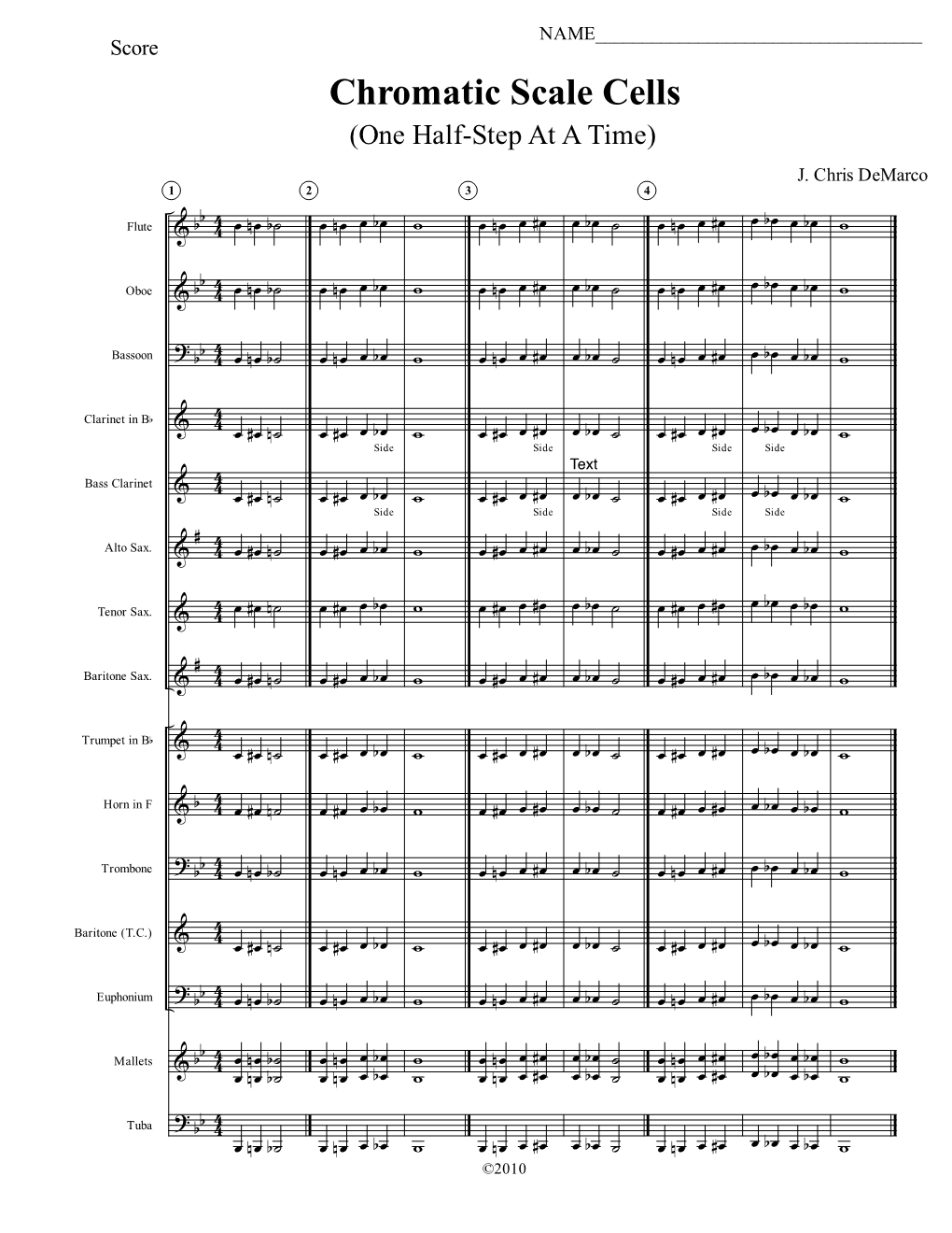 Chromatic Scale Cells Demarco