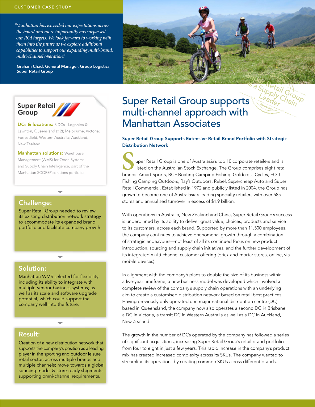 Super Retail Group Supports Multi-Channel Approach With
