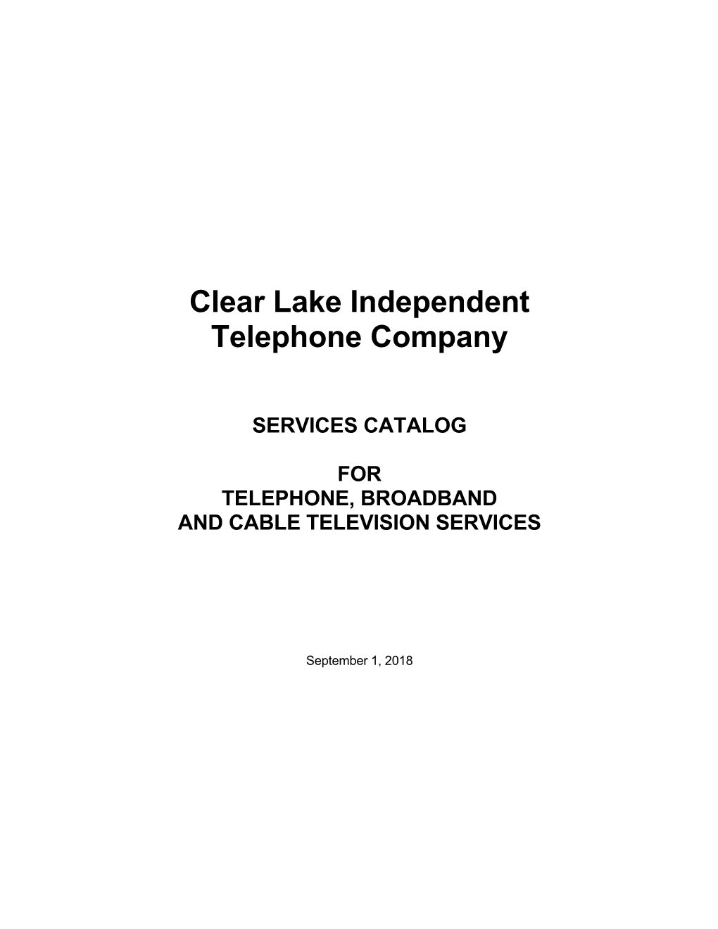 Clear Lake Independent Telephone Company